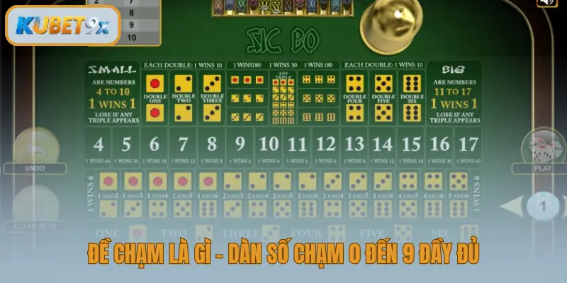 Đề chạm gồm 19 con số chia đều theo từng chữ số chủ từ 0 đến 9